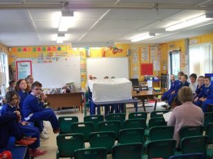 P3 & 4 pupils hosted a puppet show in May